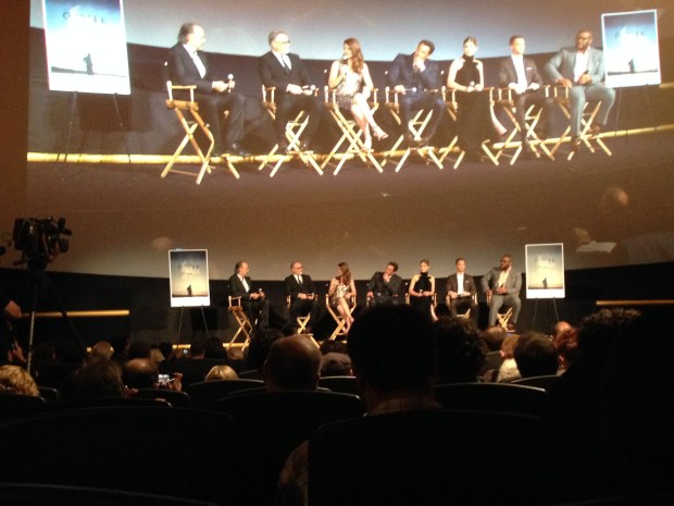 Kent Jones, David Fincher, Gillian Flynn, Ben Affleck, Rosamund Pike, Neil Patrick Harris and Tyler Perry til verdenspremiere på "Gone Girl" på New York Film Festival. Foto: Freja Dam